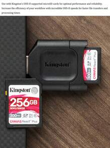 Lector de tarjetas SD Kingston USB 3.2 Gen 1 Plus MobileLite, lector de tarjetas SD SDHC/SDXC UHS-II, adaptador de tarjetas de memoria USB para computadora - Negro - Ver 6