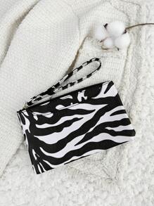 SOUTHLAND&KANGAROO Ví thời trang sọc ngựa vằn có khóa kéo chìa khóa điện thoại di động cho nữ Ví da PU họa tiết nhẹ Tiền mặt Thẻ căn cước Thẻ tín dụng Túi xách tay Ví nhỏ Ví ngắn Malist Thời trang doanh nhân hiện đại cho kỷ niệm Ngày lễ tình nhân Quà tặng sinh nhật Quà tặng cho bé gái Cho phụ nữ Cho túi xách nữ Đồ dùng học tập Cho trường học Phòng ký túc xá & Quay lại trường In hình con bò Da chất lượng cao cho phụ nữ Ví ví mini Ví ví đeo tay Ví đựng tiền xu - Đen và trắng - Xem 4