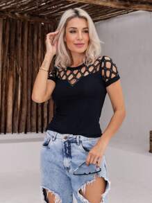 Women T-Shirts - màu đen - Xem 2