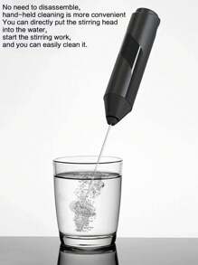 1入組2節aa電池操作電動打奶器(電池不包括在內) - 黑色 - 查看 4