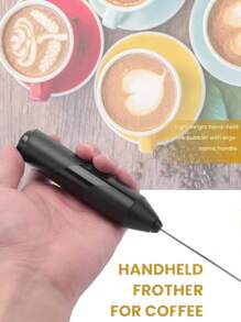 1入組2節aa電池操作電動打奶器(電池不包括在內) - 黑色 - 查看 6