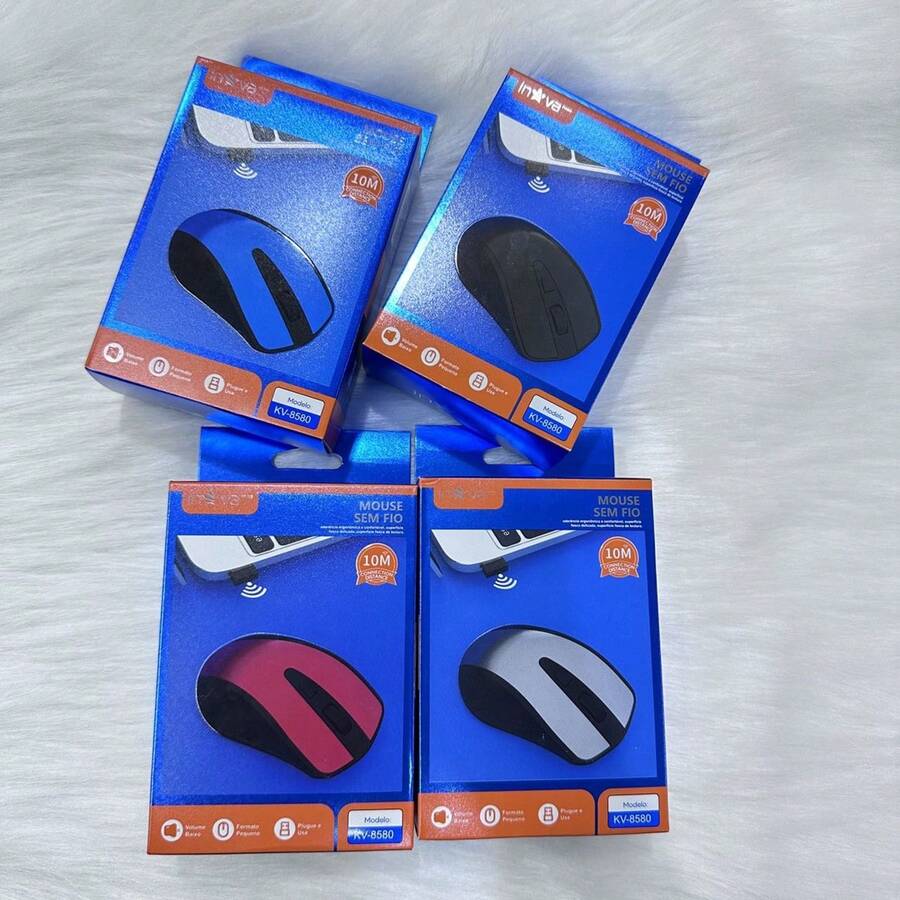 Mouse sem fio sensor de ultima geração Inova - Vermelho - Visão 1