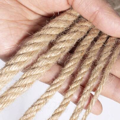 具耐磨扭繞帶的黃麻繩適用於裝飾、禮品包裝、diy手工藝等用途