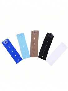 1pc Random Color Pants Extender Button, Adjustable Elastic Stretchable Jeans Pants Waistband - Multicolor - View 2