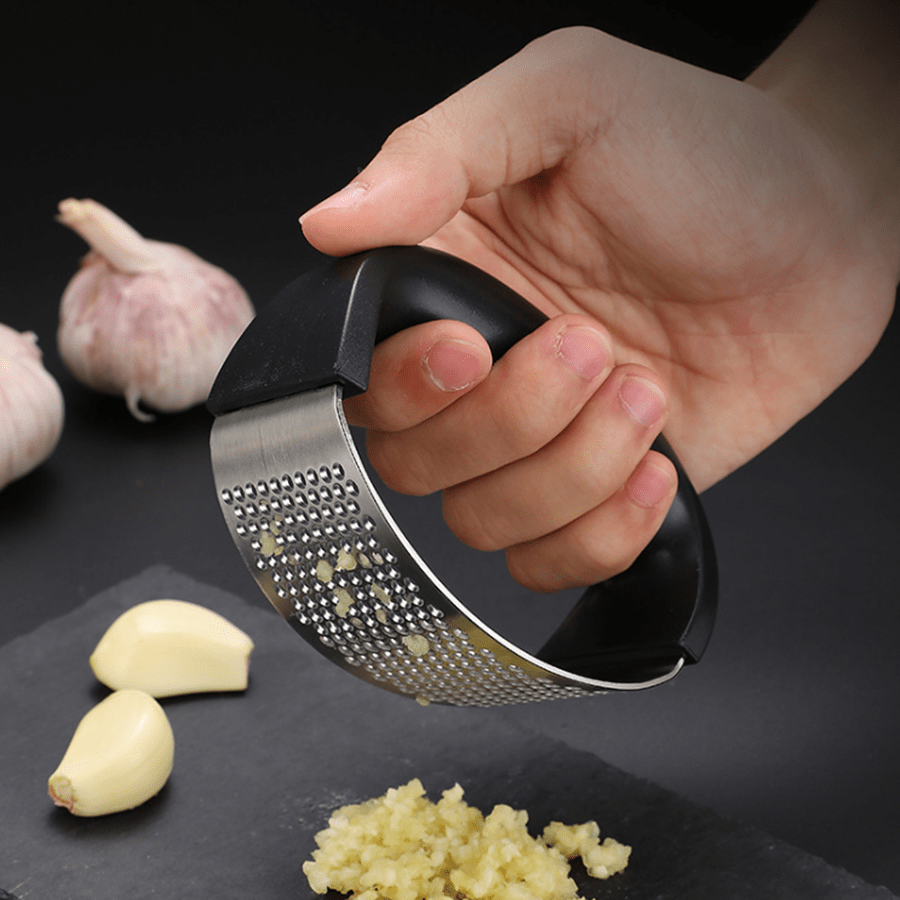 Stainless Steel Garlic Press Chopper Cutter Mincer And Slicer, Handheld Garlic Crusher Ginger