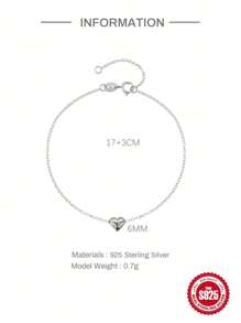 1 Stück Bohnen Kette 925 Sterling Silber Armband für Frauen, tägliche Dekoration, klassischer Ewigkeitsschmuck, mit 18K Goldplattierung, feines Schmuckgeschenk