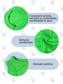 LUCKIE LABO 2入組滌綸外星人印花背心,防蚤、減少掉毛,保溫透氣,適用於室內外貓狗 - 彩色 - 查看 3