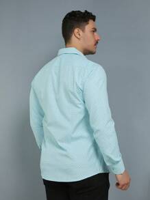 Camisa Social Masculina Slim Fit Luxo Pronta Entrega - Verde Menta - Visão 4