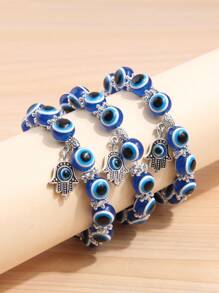 3 Stücke Armband Modisch OL Stil Böse Auge & Hand & Augapfel Anhänger, Für Frauen