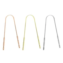 Stainless Steel Gold Tongue Scraper, U-shaped Design To Remove And Clean Tongue Coating For Fresher Breath - Gold - View 7