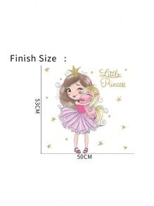 Miếng dán tường in hình cô gái hoạt hình cho trẻ em, miếng dán tường nghệ thuật tự dính dễ thương cho phòng ngủ trẻ em, miếng dán, miếng dán tường, miếng dán vinyl trang trí nhà cửa, vật dụng trang trí mùa xuân làm mới ngôi nhà của bạn, miếng dán trang trí Rama - Nhiều màu - Xem 6