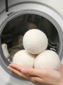 Bolas de lana para secadora, absorben la humedad, eliminan el olor, previenen las arrugas, 1,96 pulgadas/2,36 pulgadas/2,75 pulgadas - Blanco - Ver 8