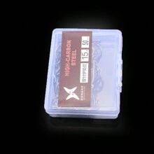 100个高碳钢鱼钩 3号-12号 鱼钩 倒刺钩 带孔 钓鱼配件