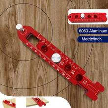 One Piece Red 164MM Adjustable Scribe Gauges Drawing Compass Circular Drawing Tool - Red - View 8