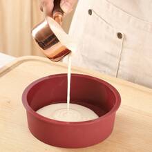 1pc 5 Inch Round Silicone Cake Mold For Baking Small Cakes Diy Handmade Baking Mold - Red - View 5