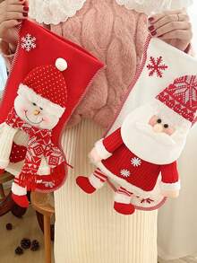 Boys' Christmas Stockings - Red - View 1