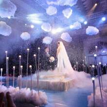 1pc Cloud Shaped Wall Hanging, Simple White Polyester Prop Cloud Design Hanging Decoration For Home,Home Decor ,Room Decor,Wall Decor - White - View 6