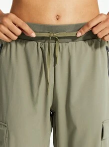 女性工裝慢跑褲輕便速幹遠足長褲競技鍛煉休閒服休閒戶外