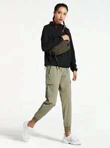 女性工裝慢跑褲輕便速幹遠足長褲競技鍛煉休閒服休閒戶外