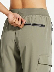 女性工裝慢跑褲輕便速幹遠足長褲競技鍛煉休閒服休閒戶外