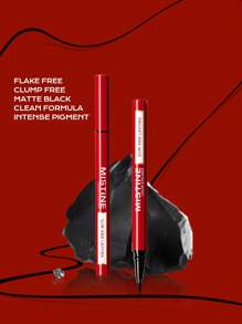 MISTINE 1支防水防晕染黑色液体眼线笔，精准柔韧笔尖，超顺滑配方，速干黑色眼线液，无动物实验，纯素配方 - 01 Black - 查看 2