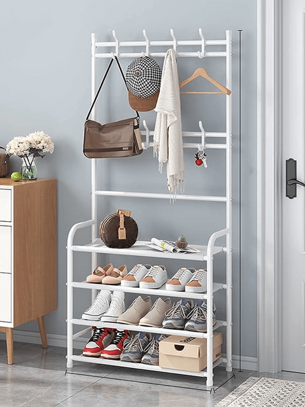 FANOVA Zapatero para armario,organizador de zapatos con sombrero, perchero, estante de entrada para almacenamiento