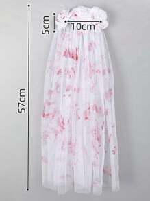 1 件新娘面纱万圣节派对女士面纱化妆舞会哥特风格血腥面纱 - 紅白色 - 查看 8