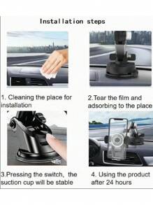 Giá đỡ điện thoại ô tô từ tính - màu đen - Xem 6