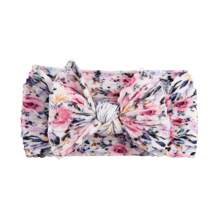Bộ 3 băng đô liền mạch dành cho bé gái với vải dệt Jacquard, thiết kế nơ xoắn và in, băng đô mềm dùng để đi du lịch và trang trí nhà cửa - Hồng - Xem 4