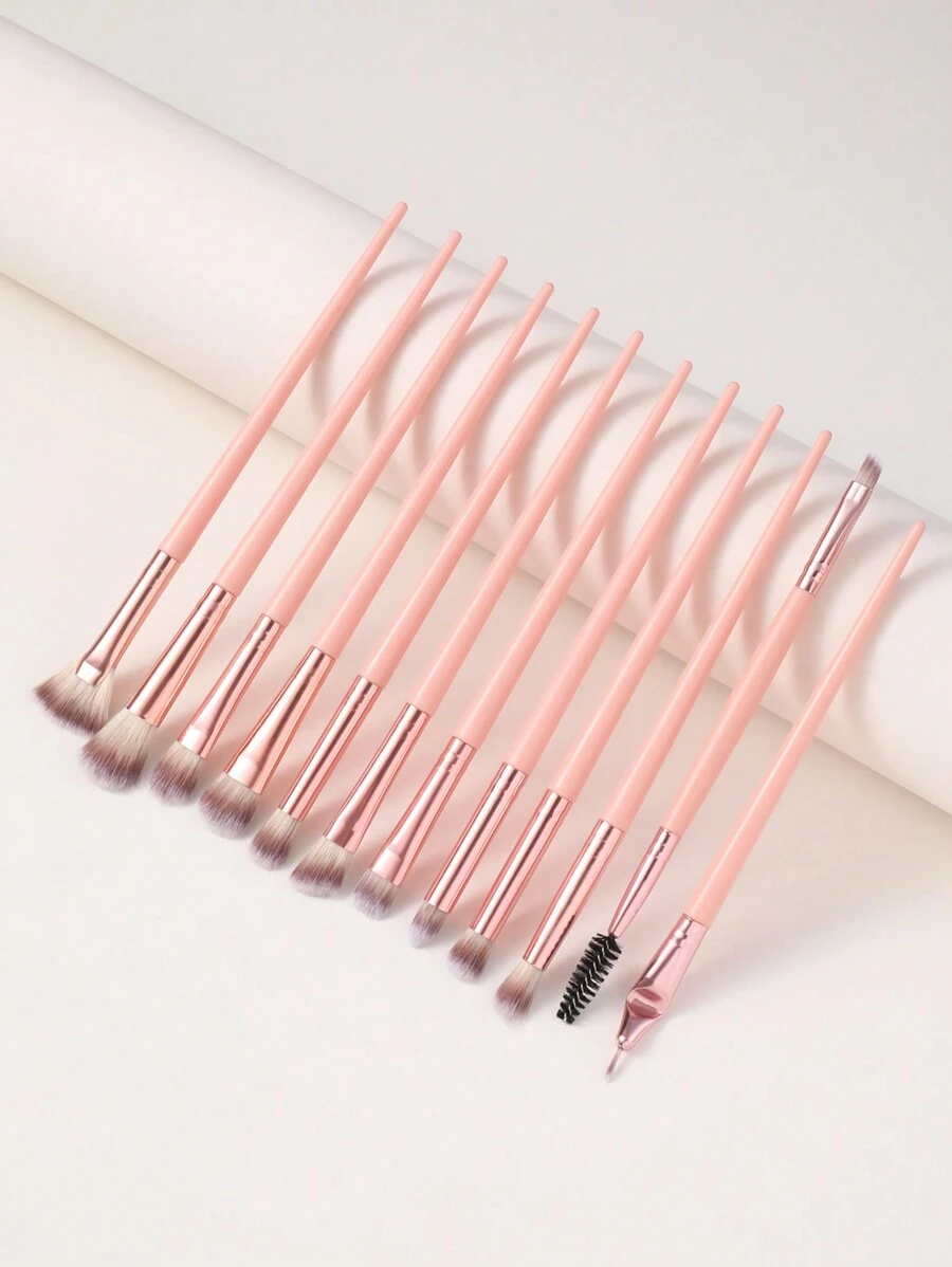 12支装化妆刷套装，优质合成毛眼影晕染刷套装，面部及眼部化妆工具，化妆刷套装，化妆刷组合，化妆刷套装，全套化妆刷，化妆刷套装，全套化妆工具，化妆刷套装，化妆刷套装，化妆礼盒套装 - 彩色 - 查看 1