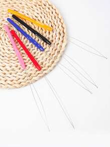 1 Miếng Thép không gỉ Kết cườm Công cụ Với Cong Kim tiêm , Đối với Làm đồ trang sức Và DIY Chế tạo Kết cườm Kim Tóc giả Móc sự thêu Móc , Nhựa nhiều màu Xử lý Hạt String Công cụ - Màu xanh lam - Xem 5