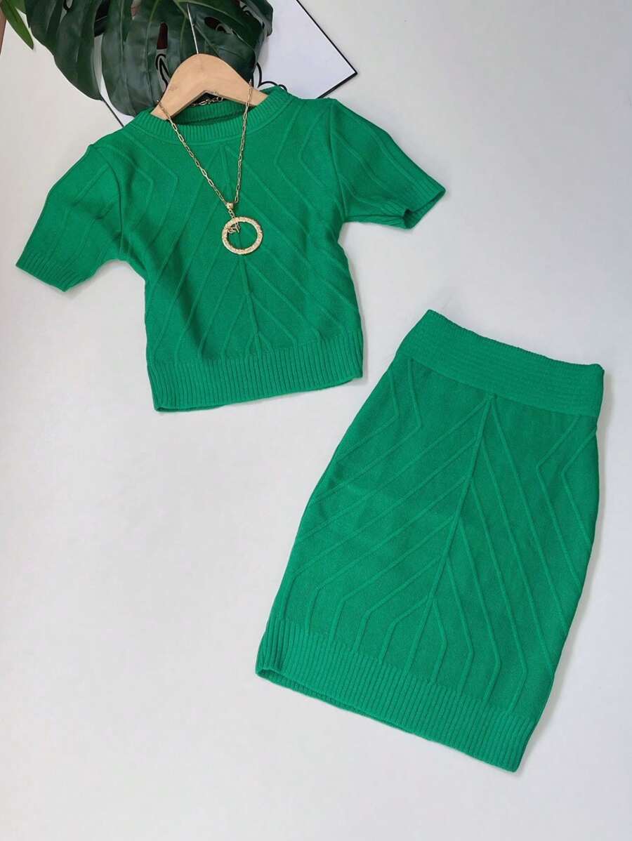 Women Sweater Co-ords - 綠色 - 查看 1