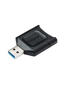 Lector de tarjetas SD Kingston USB 3.2 Gen 1 Plus MobileLite, lector de tarjetas SD SDHC/SDXC UHS-II, adaptador de tarjetas de memoria USB para computadora - Negro - Ver 2