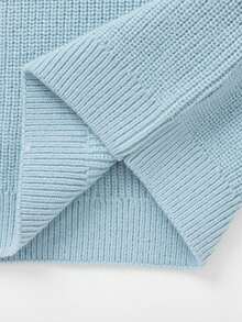 Balabala Áo len giữ nhiệt mềm mại Tween Girl cổ tròn đính sequin phù hợp cho mùa đông - Màu xanh lam - Xem 6