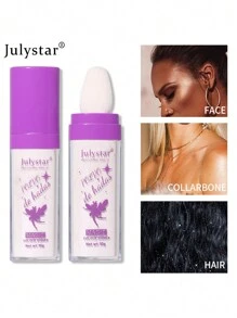 Julystar 10 克派對閃光高光粉，提亮您的全身 Y2K 妝容 - 1# - 查看 4