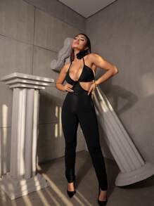 Women Jumpsuits - 黑色 - 查看 1