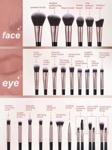 25支装化妆刷套装，优质合成毛眼影晕染刷套装，面部及眼部化妆工具，化妆刷套装，化妆刷套装，化妆刷套装，全套化妆刷，化妆刷套装，全套化妆工具，化妆刷套装，化妆刷套装，化妆礼盒套装 - 彩色 - 查看 1