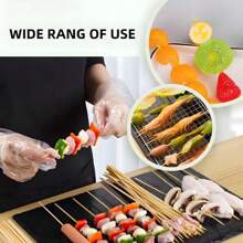 50pcs Bamboo Skewers For Wooden Stick, Bbq, Appetizers, Fruits, Cocktails, Grilled Meat, Chocolate Fountain, Kitchen, Diy, Party