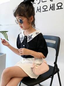 孩子們迷你手持包,新款女孩時尚公主包 - 粉色 - 查看 3