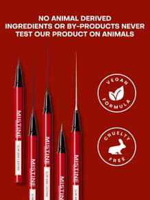 MISTINE 1支防水防晕染黑色液体眼线笔，精准柔韧笔尖，超顺滑配方，速干黑色眼线液，无动物实验，纯素配方 - 01 Black - 查看 11