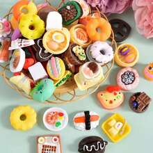 10 Piezas Miniaturas De Comida En Varios Colores Y Patrones Para Casa De Muñecas, Accesorios De Resina Diy Para Aretes, Clips Para Cabello, Joyería, Y Decoración De Teléfonos Móviles. Un Bonito Regalo Para Hacer Joyas - Multicolor - Ver 3