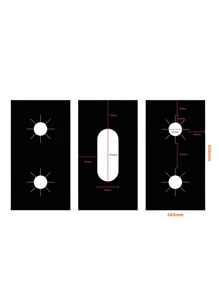 3入組煤氣灶套,氣體範圍保護,不粘和可重複使用襯墊 - 黑色 - 查看 11
