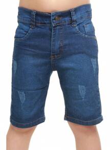 Young Boys Pants - 深色水洗藍 - 查看 3