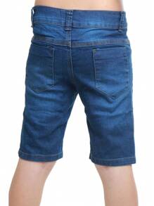 Young Boys Pants - 深色水洗藍 - 查看 2