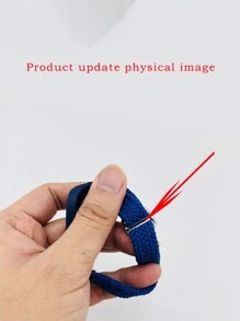 可调节编织尼龙表带与小米手环兼容，可作为返校学生的礼物 - 藍色 - 查看 8