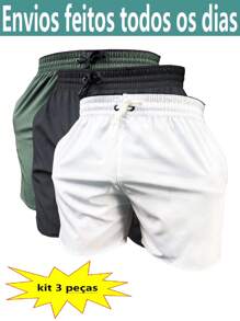 Men Shorts - 黑與白 - 查看 2