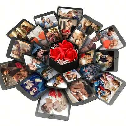 Hộp Album Ảnh Thủ Công Hình Lục Giác Nổ 19 Chiếc, Bộ Hộp Quà Tặng Sinh Nhật Bất Ngờ, Ngày Lễ Tình Nhân Trở Lại Trường