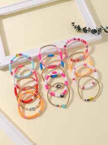 Yin & Yang Decor Beaded Bracelet - Multicolor - View 3