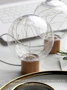 1pc Desk Lamp With Usb Port For Bedroom Bedside, Decorative Creative Gift Starry Night Light - White - View 6