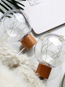 1pc Desk Lamp With Usb Port For Bedroom Bedside, Decorative Creative Gift Starry Night Light - White - View 4